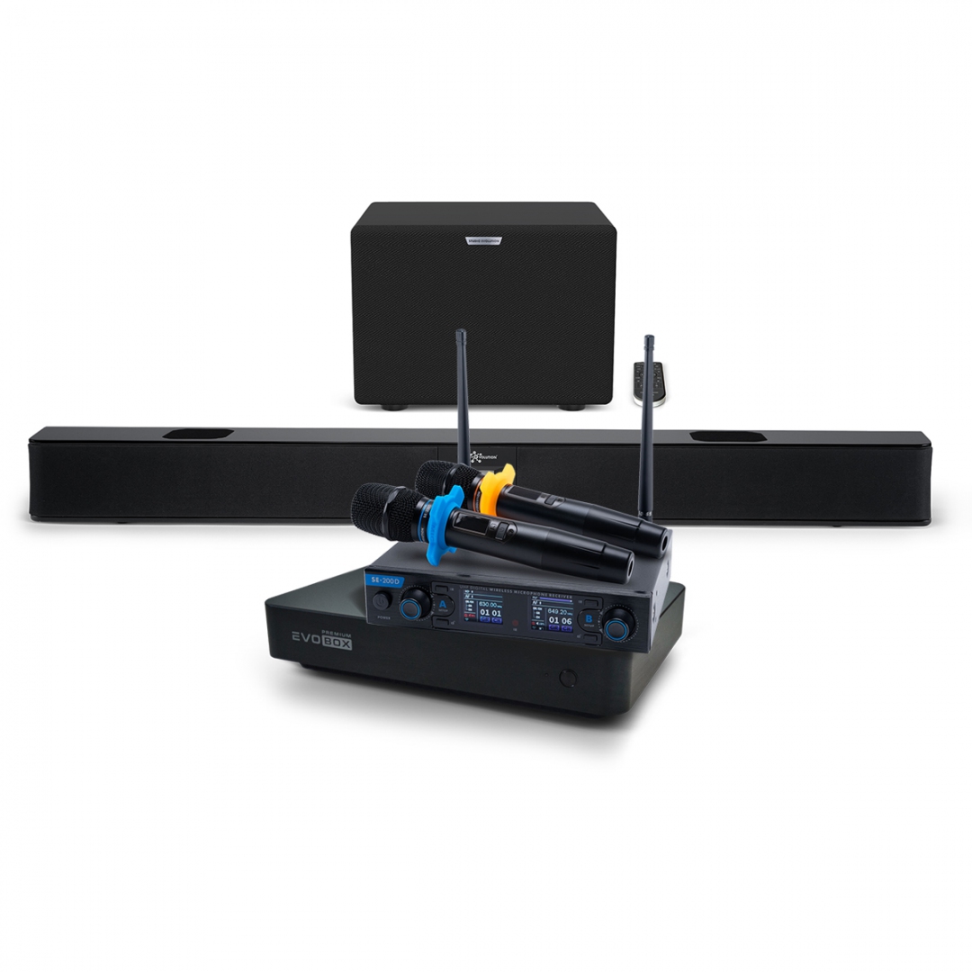 Hi-End караоке-система EVOBOX Premium + EvoSoundBar (саундбар с караоке) в Хотьково