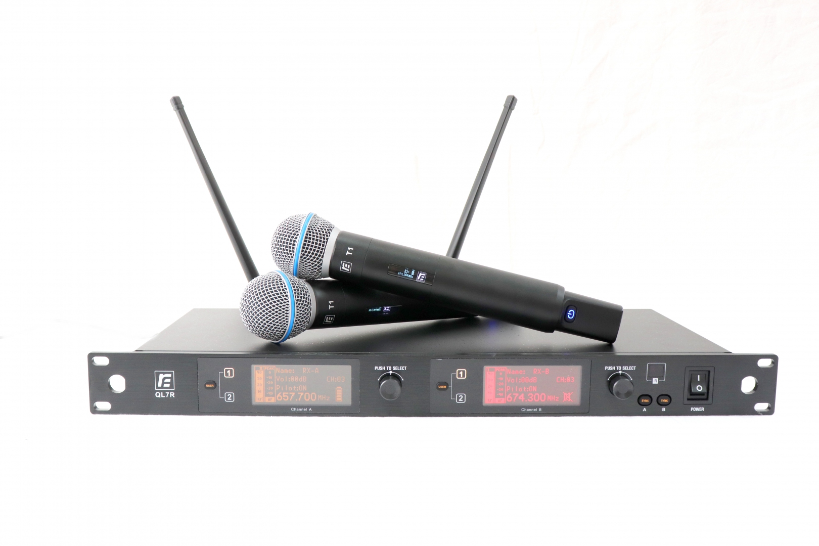 RFIntell QL7R/T1-B 720,500-754,000 МГц 2-канальная радиосистема с 2-мя ручными микрофонами в Хотьково