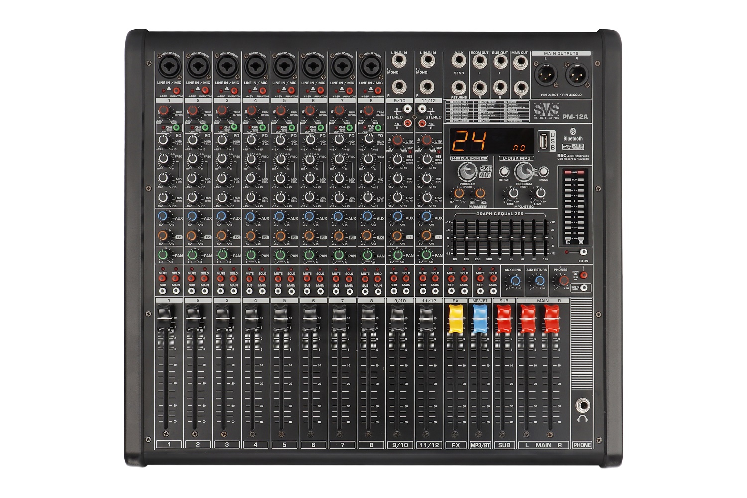 SVS Audiotechnik mixers PM-12A Активный аналоговый микшерный пульт, 12-канальный в Хотьково
